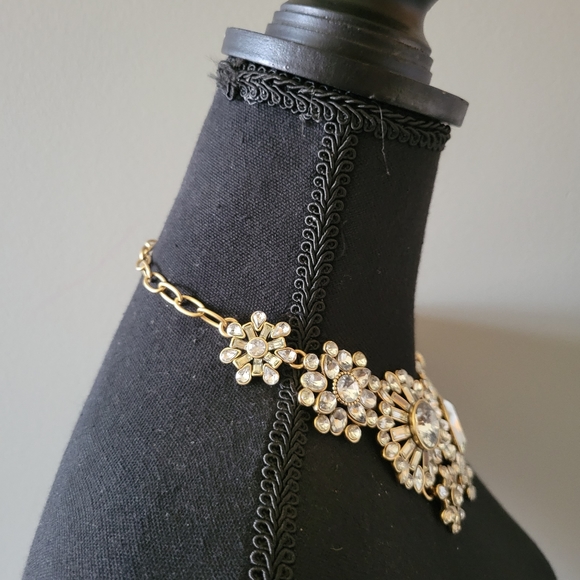 J.Crew Factory Gold Tone Statement Necklace - Picture 2 of 3